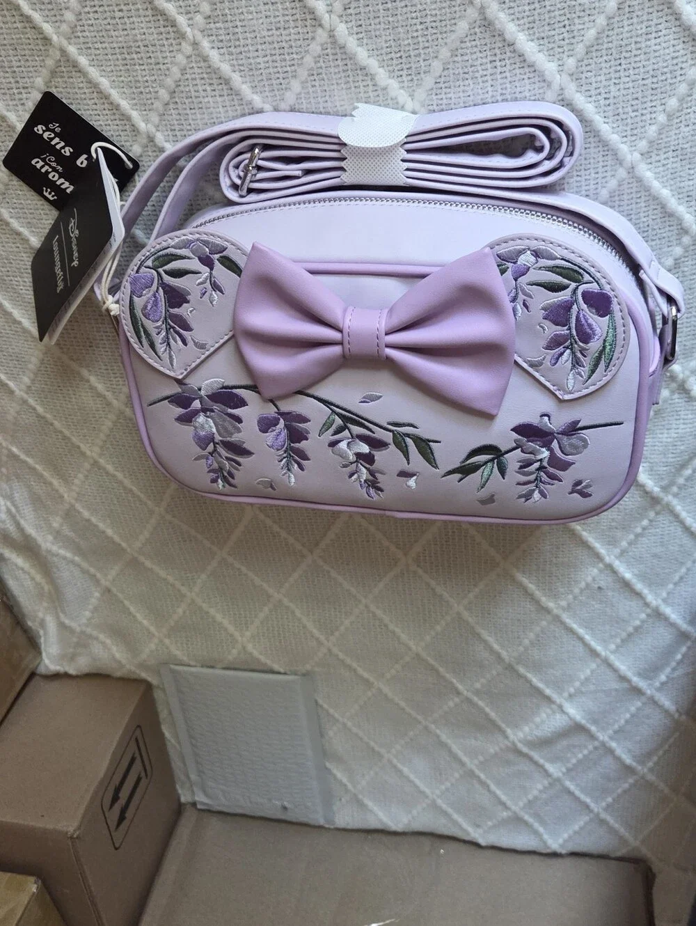 Loungefly Disney Minnie Mouse Wisteria Ears Floral Scented Crossbody Bag